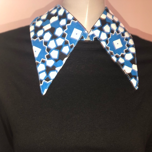 Vintage-Inspired Geometric Print Dickey Collar - Picture 2 of 6